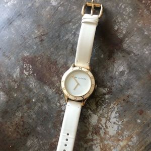 Marc Jacobs White and Gold Watch